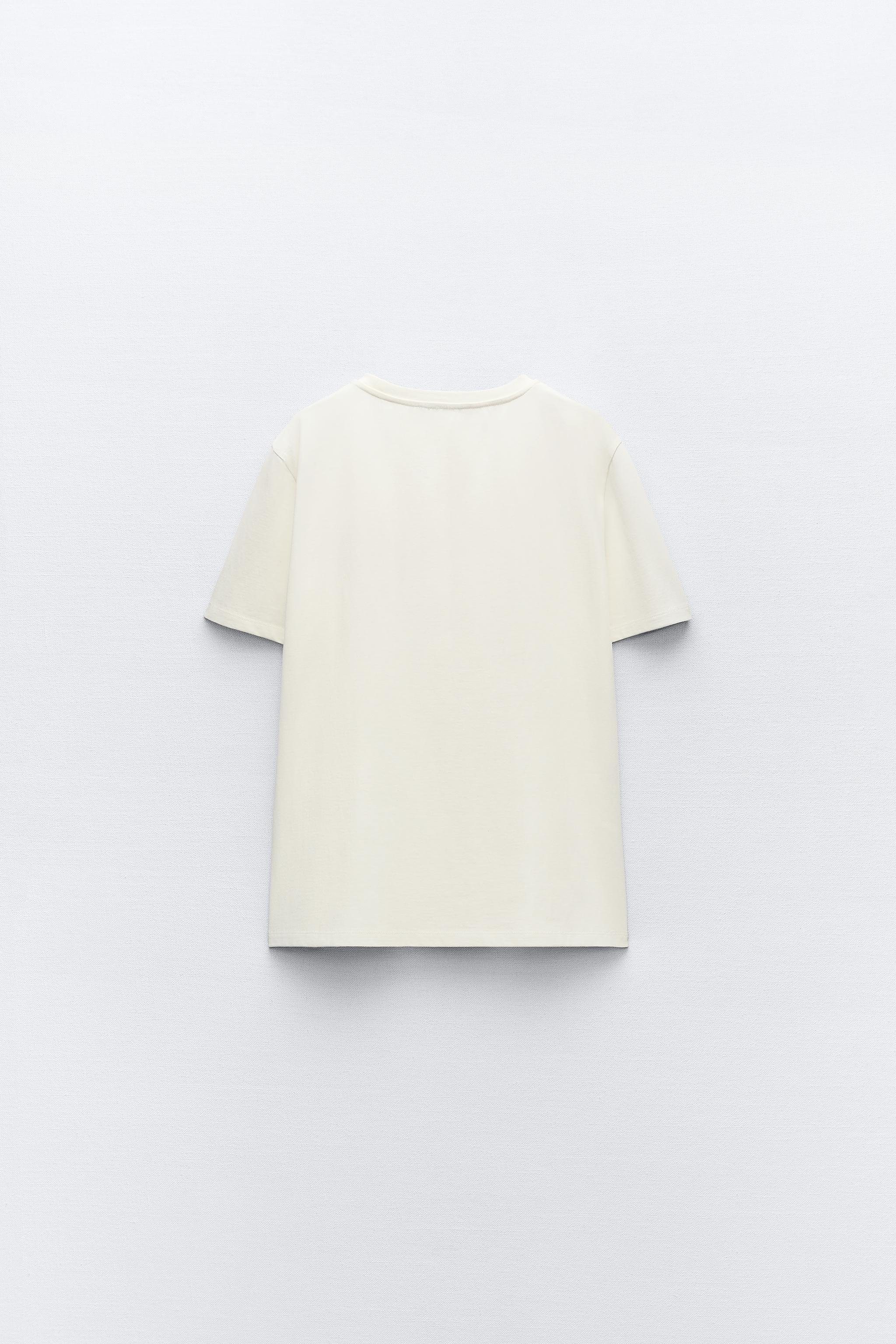 Zara white t 2025 shirt contrast dress