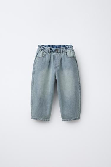 OVERDYED BALLOON JEANS - Blue by Zara - Image 0