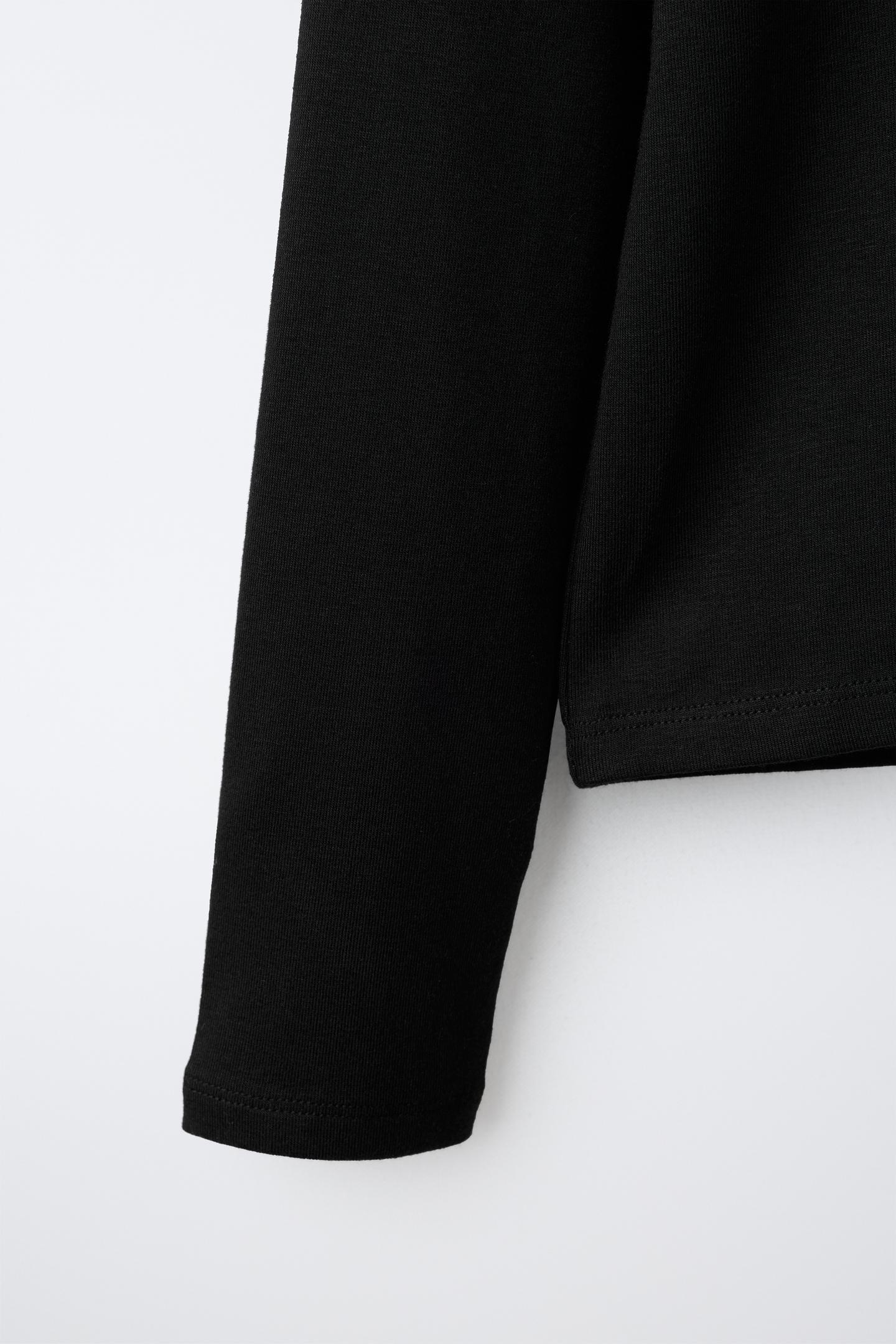 Детская футболка Zara Turtleneck, цвет: Чёрный — фото 4