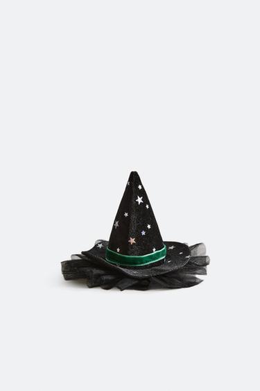 CHILDREN'S HALLOWEEN WITCH’S HAT HAIR CLIPS - Black by Zara