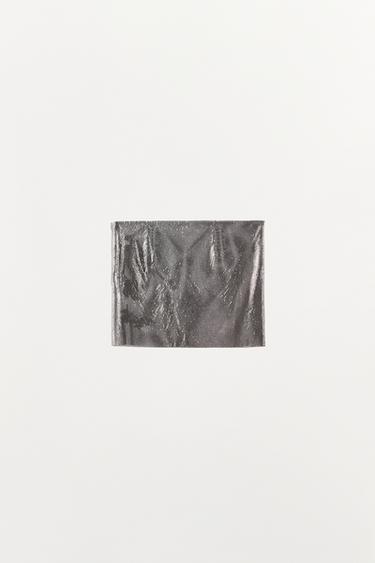 MINI JUPE EN MAILLE À FLEURS ET FANTAISIE - Argent de Zara - Image 5