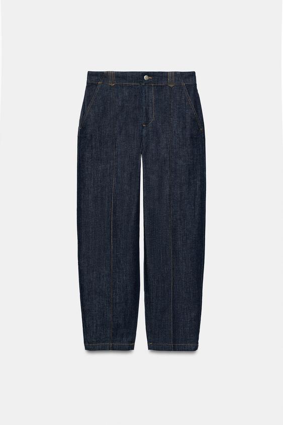 PANTALÓN Z1975 CARROT DENIM - Índigo de Zara - Imagen 0