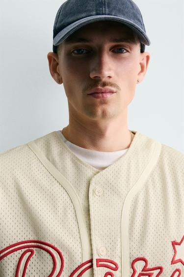 EMBROIDERED TEXTURED SHIRT - Ecru by Zara - Image 5