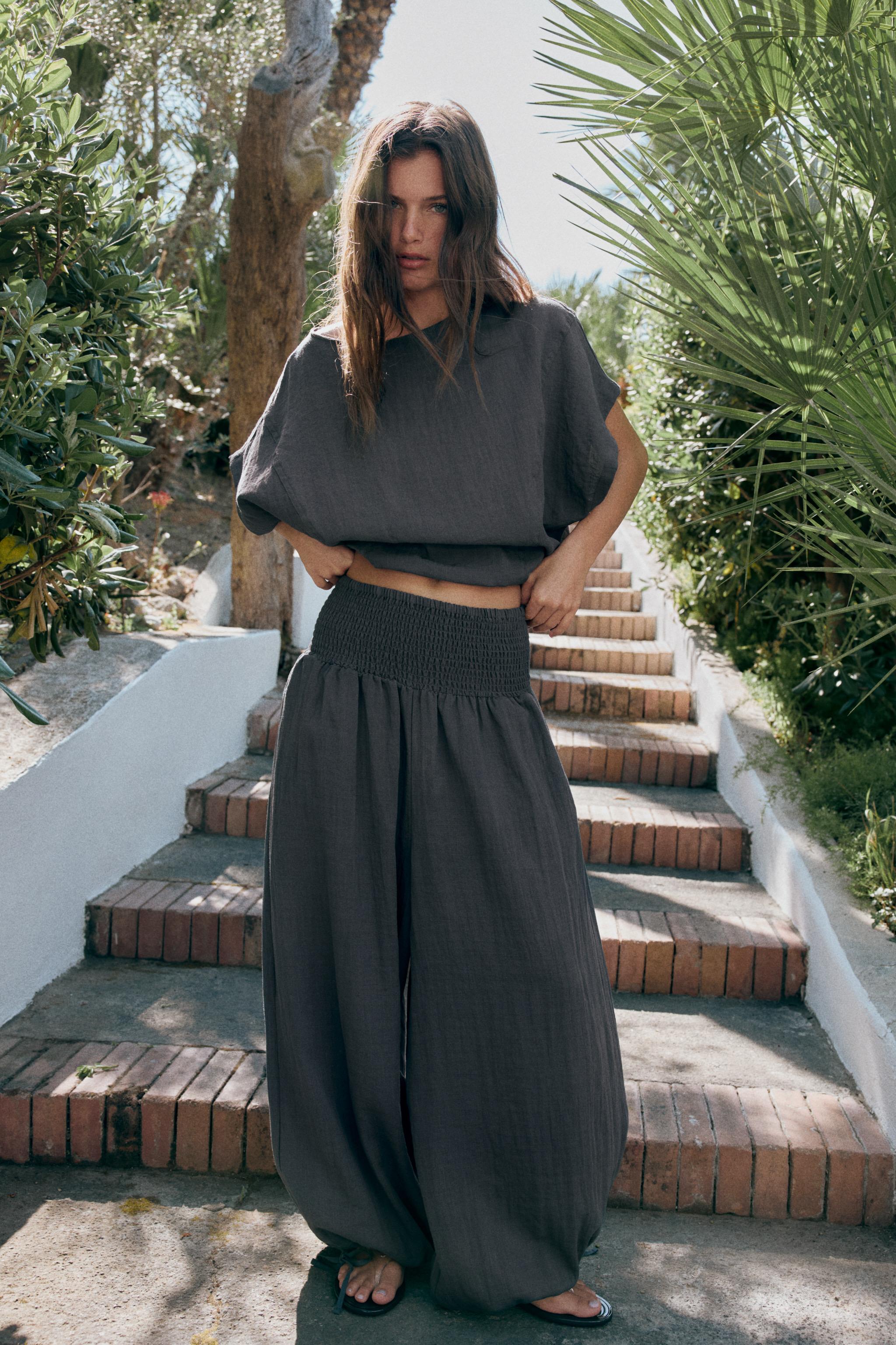 Zara ADJUSTABLE HEM CAPE SHIRT