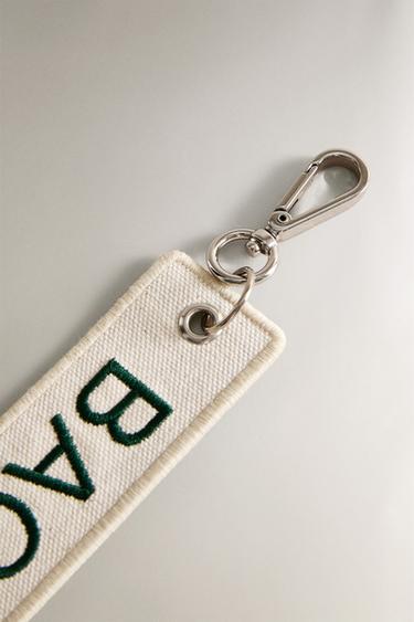 BAC 117 RUE DU BAC CANVAS KEY RING - Ecru by Zara - Image 2