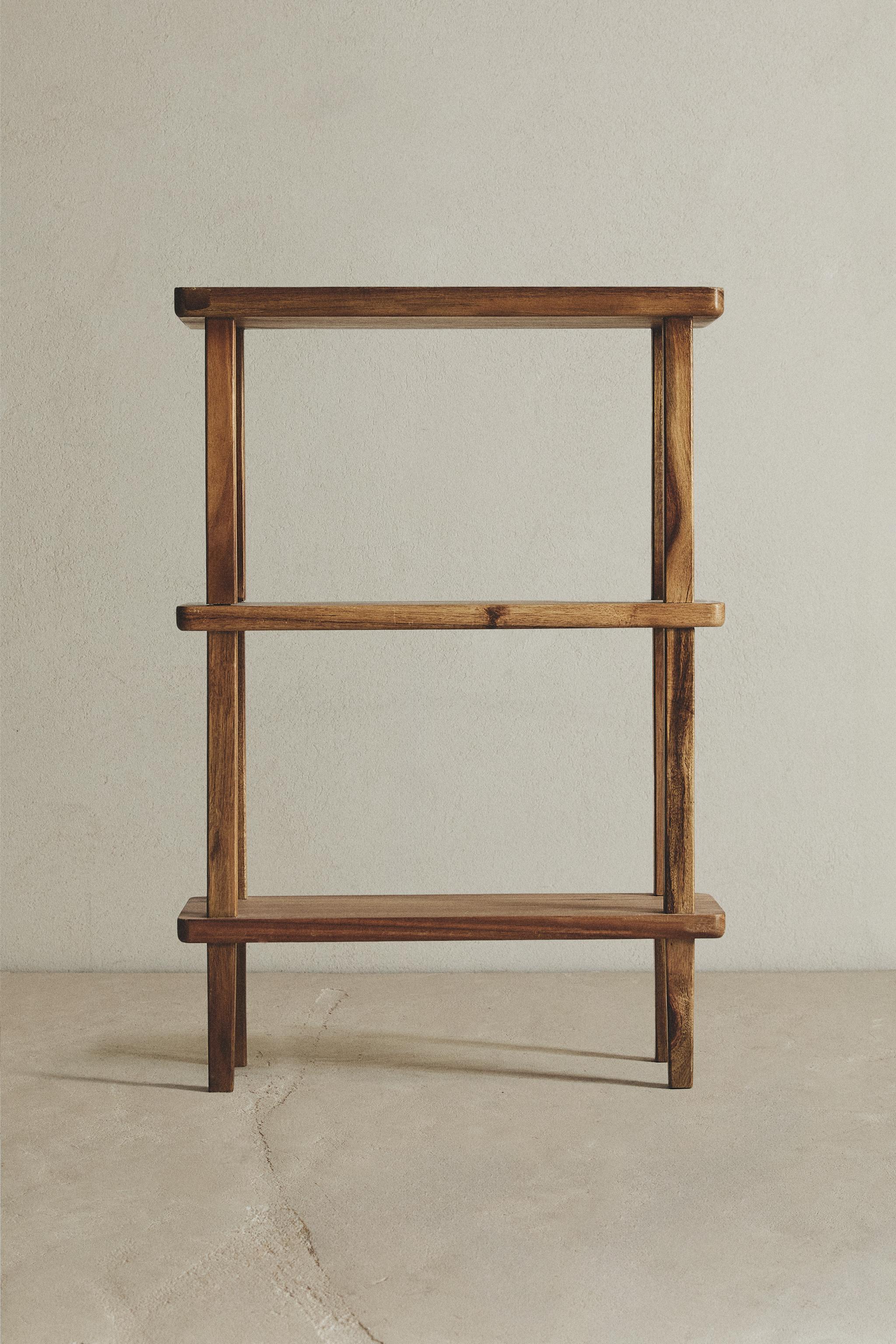 ACACIA WOOD SHELVING UNIT