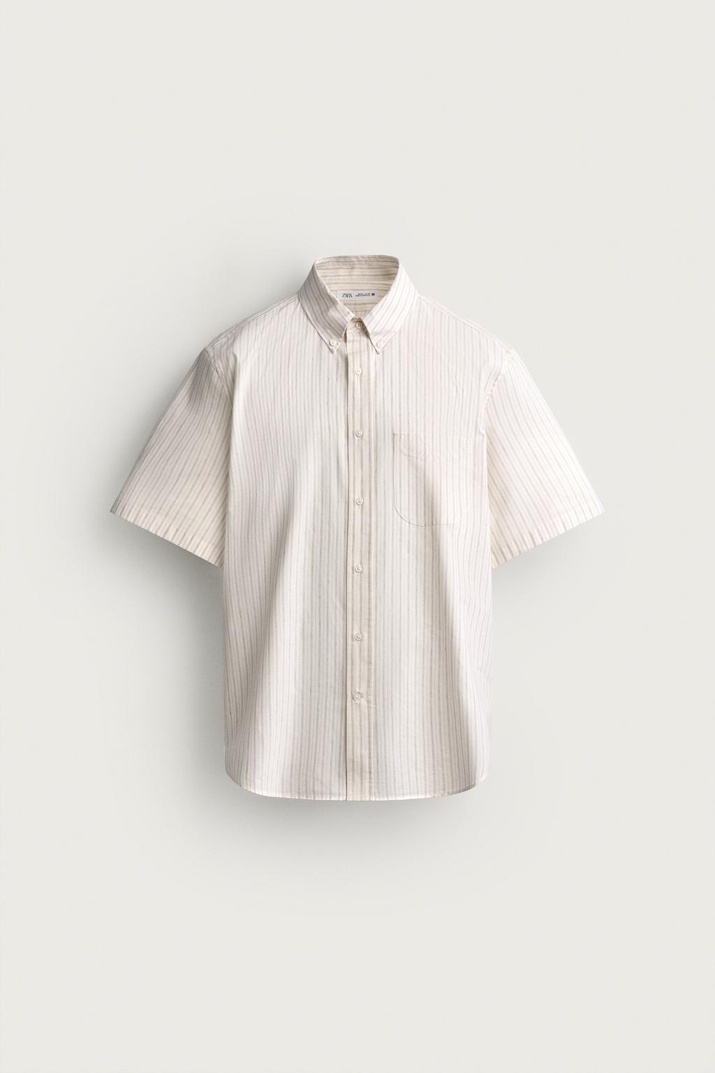 REGULAR FIT STRIPED JACQUARD SHIRT