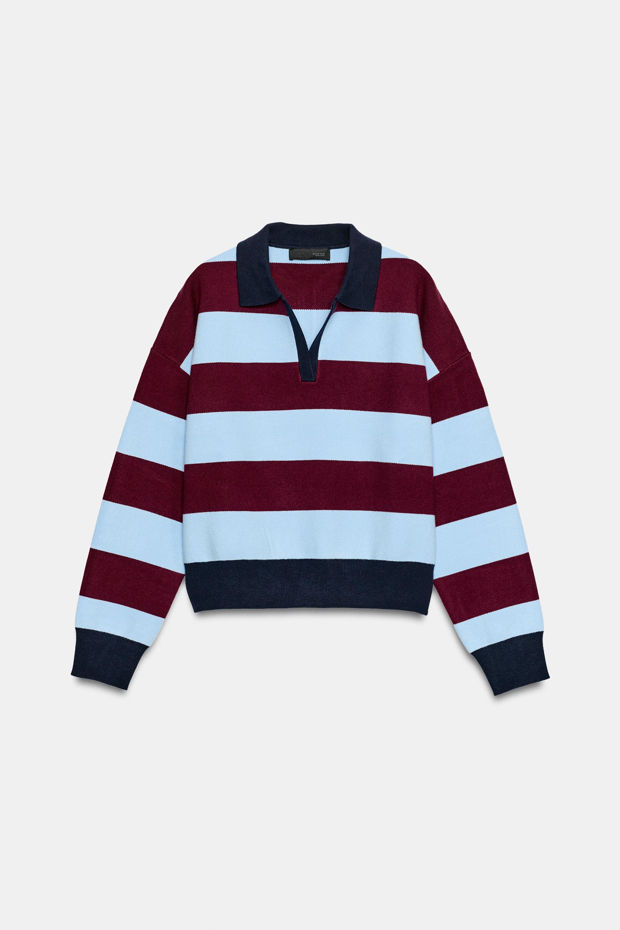 STRIPED KNIT POLO
