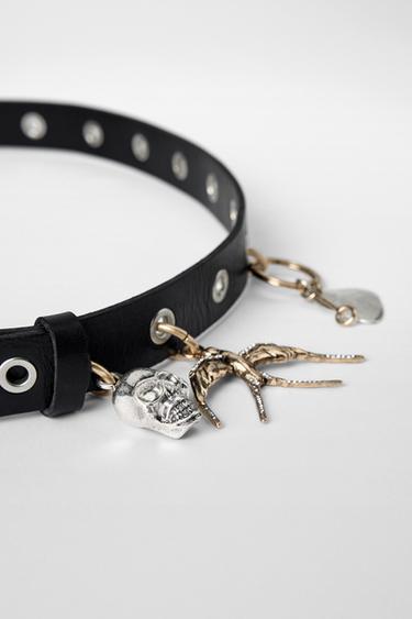 CEINTURE EN CUIR À CLOUS ET  CHARMS KATE MOSS X ZARA - Noir de Zara - Image 4