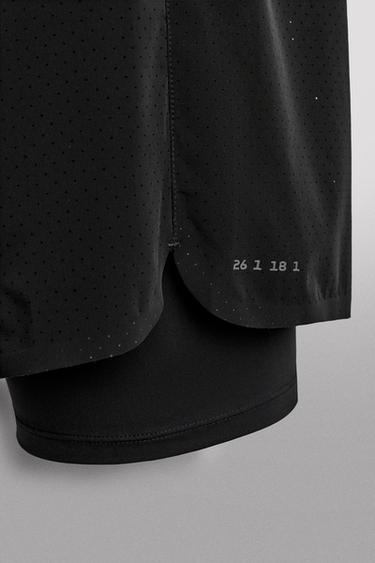 SHORT PERFORÉ 2 EN 1 - Noir de Zara - Image 6