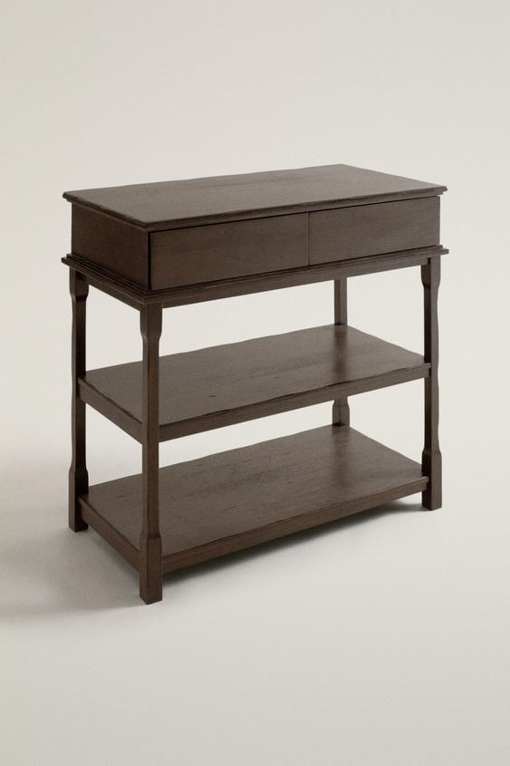 WOODEN STORAGE UNIT - Dark brown by Zara - Image 0