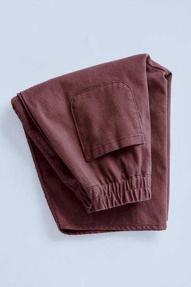 ZARA TIMELESZ  - BAGGY TROUSERS - Burgundy by Zara - Image 2