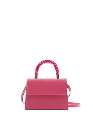 MINI BAG WITH BEADED HANDLE