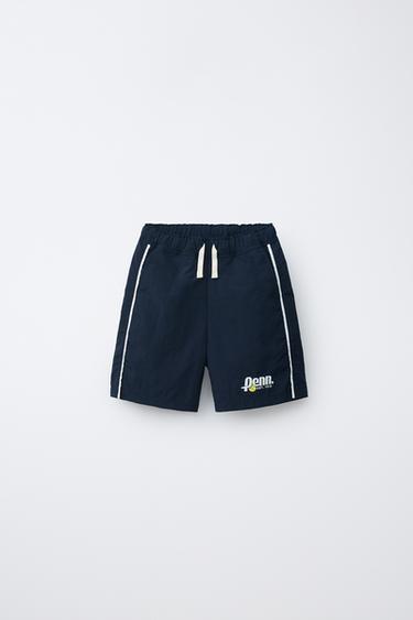 SHORT EN NYLON PENN © - Bleu marine de Zara