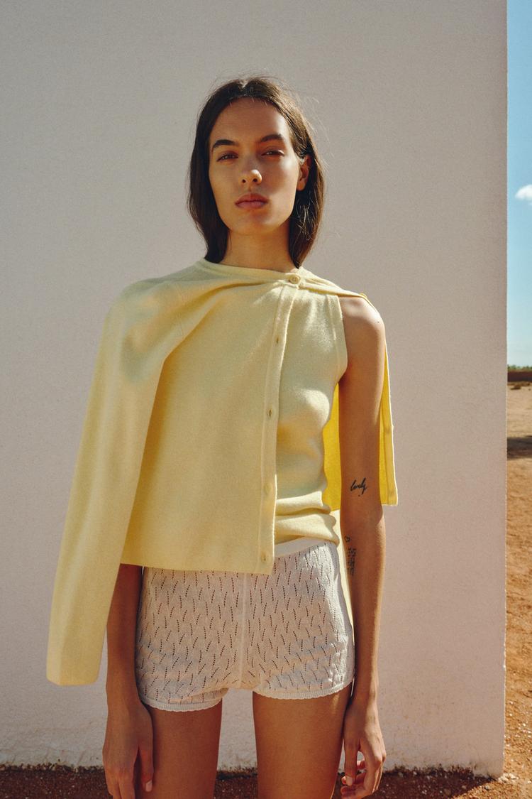 Gilet Veste Jacquard Femme Zara Cardigan Ensemble Maille Zara