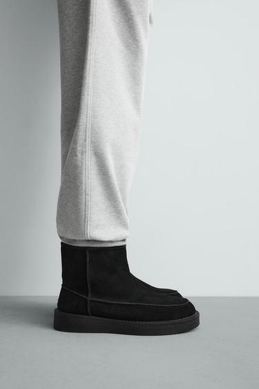 Zara LEATHER BOOTS - Black - Image 0