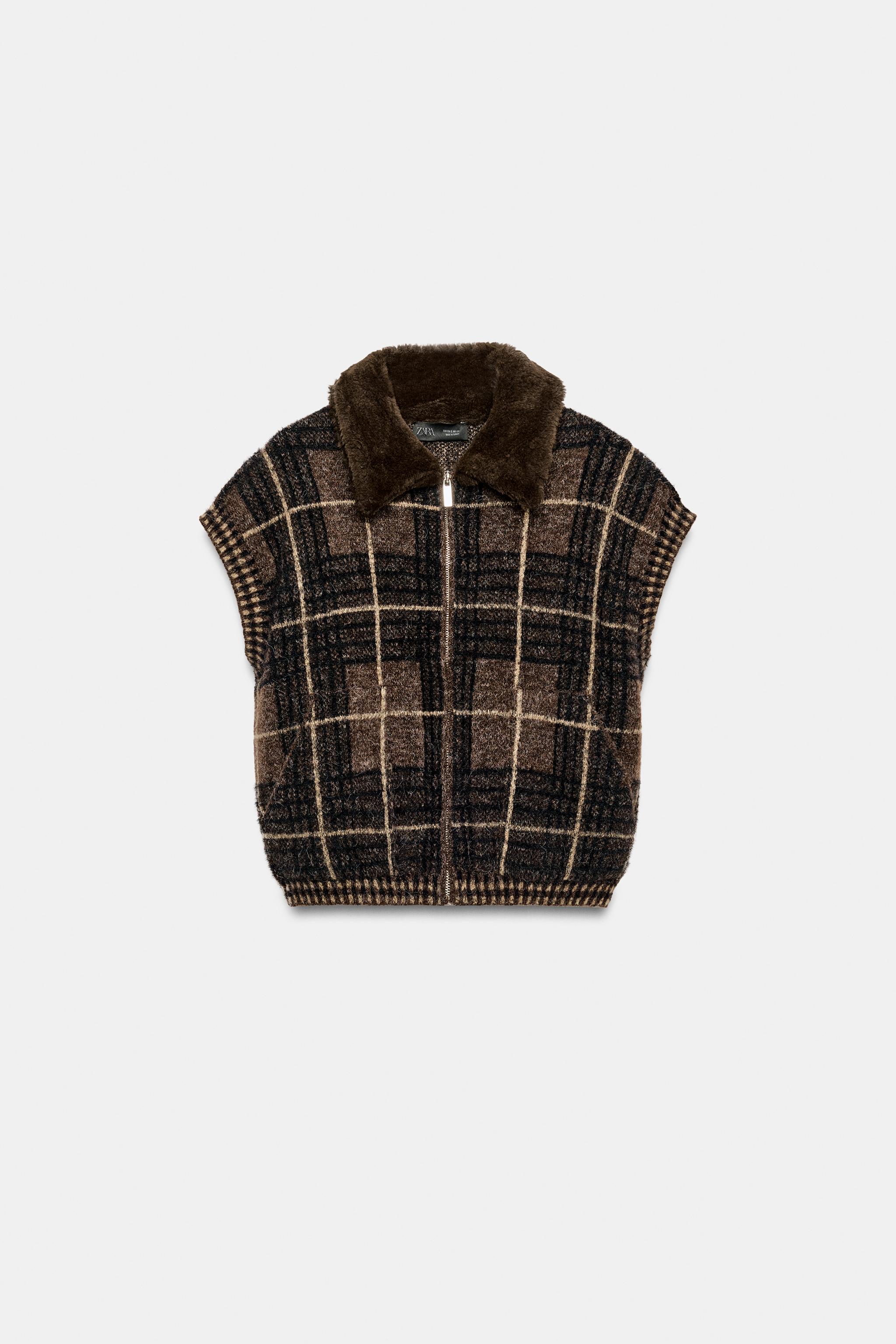 CONTRAST CHECK KNIT VEST - Multicoloured | ZARA South Africa