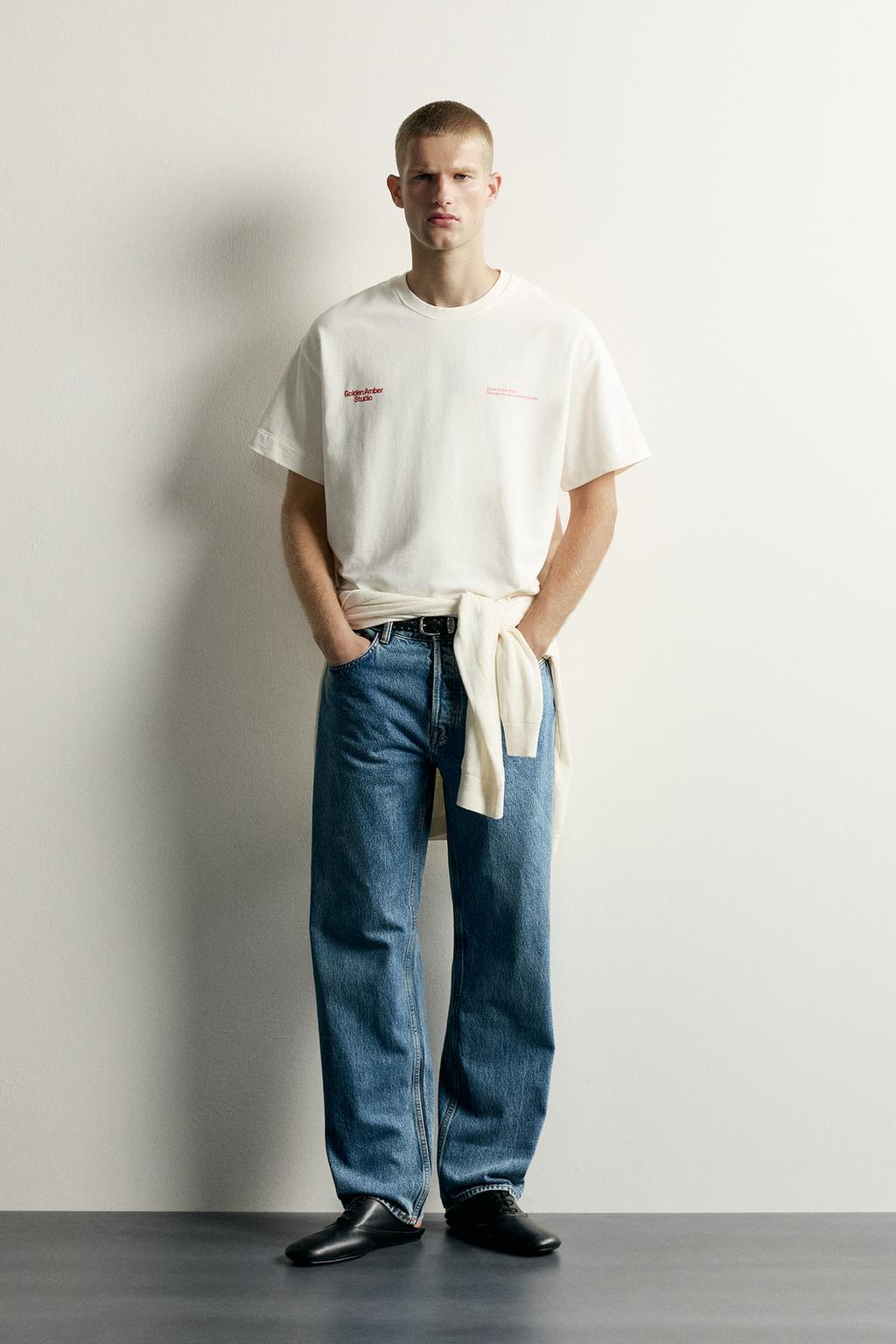 Zara Kontrast çap olunmuş relaxed fit sviter