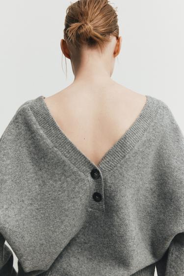 JERSEY PUNTO BOTONES - Gris vigoré de Zara