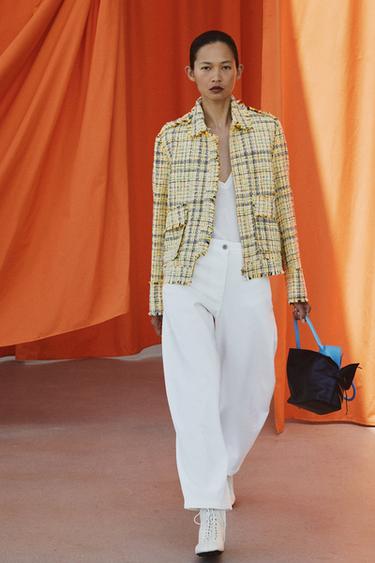 ТКАНЕВАЯ КУРТКА В КЛЕТКУ — ZW COLLECTION — ЖЕЛТЫЙ от Zara