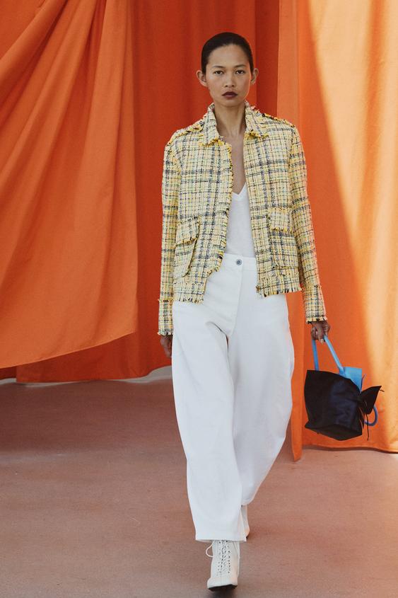 ZW COLLECTION TEXTURED PLAID JACKET from Zara - $169