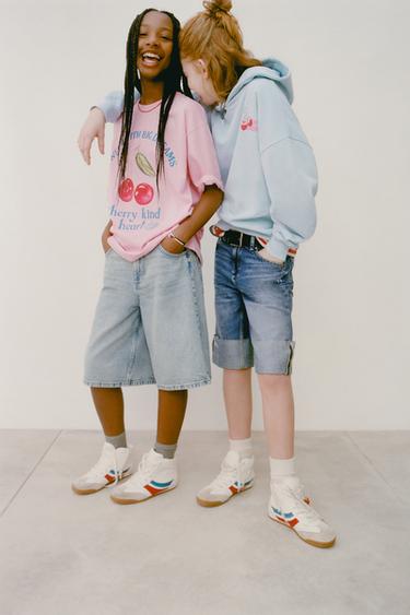 Zara MAJICA SA VOĆNIM PRINTOM – Ružičasta