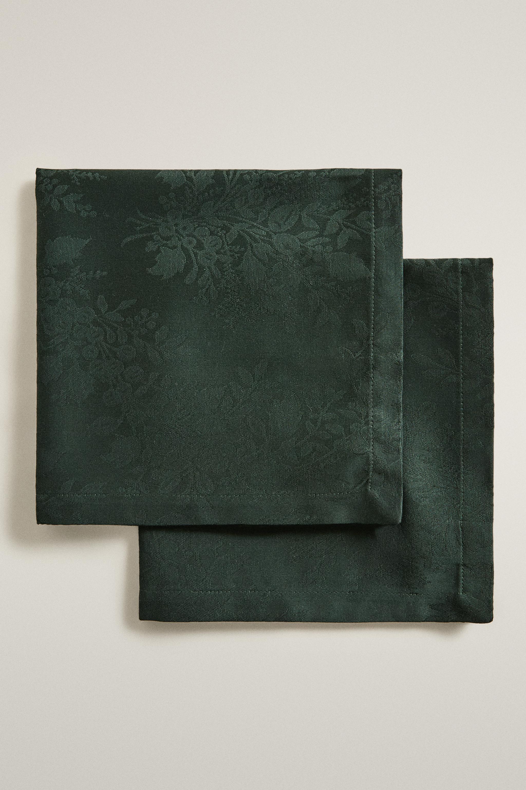 CHRISTMAS JACQUARD COTTON NAPKINS (SET OF 2)