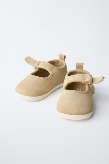 LEATHER BAREFOOT BALLERINAS - Sand Brown by Zara - Image 5