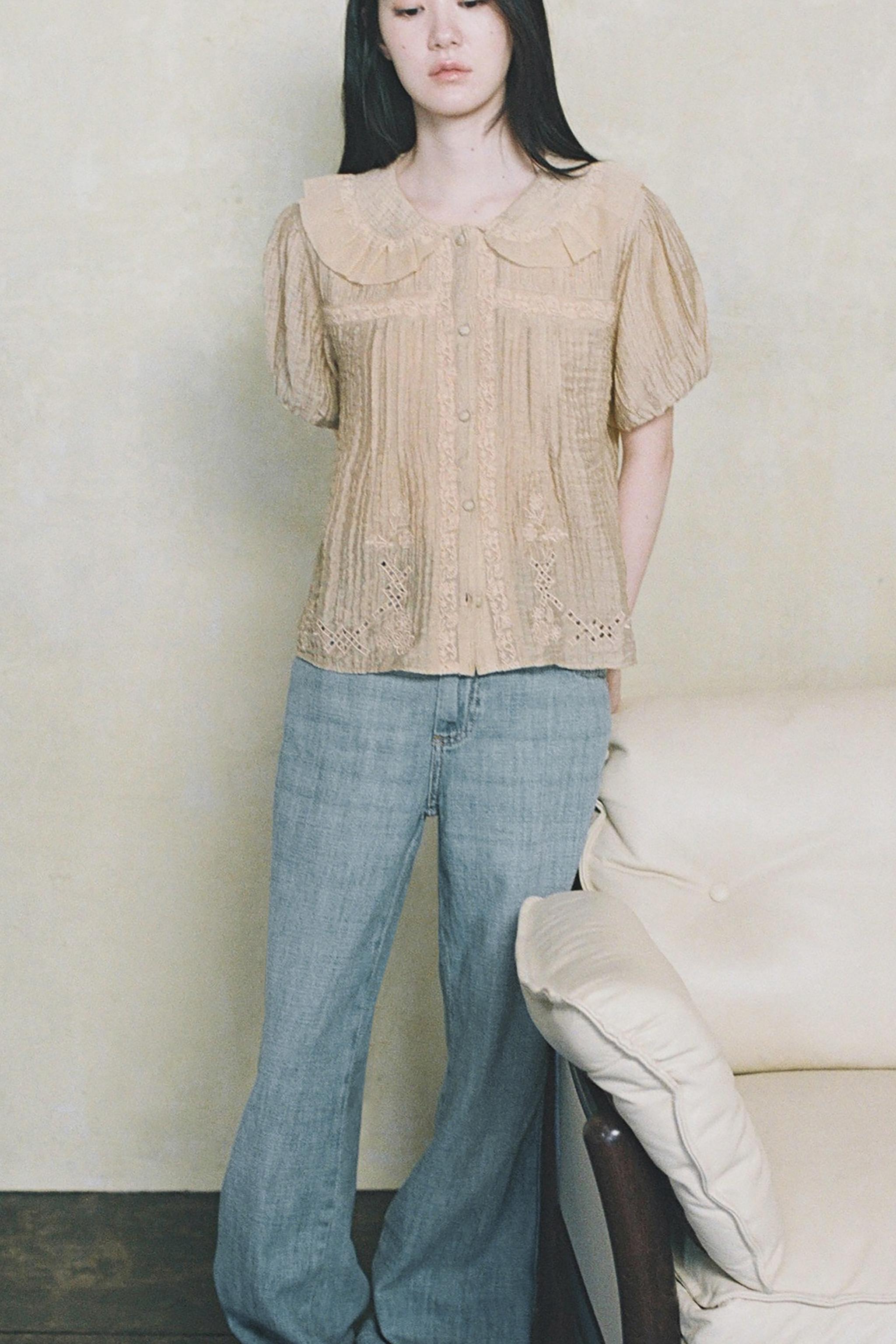 ZARA ザラ JEANS ZW COLLECTION ジーンズ　36 Zara ZW Collection Bootcut High Waist Rhinestone Sparkly