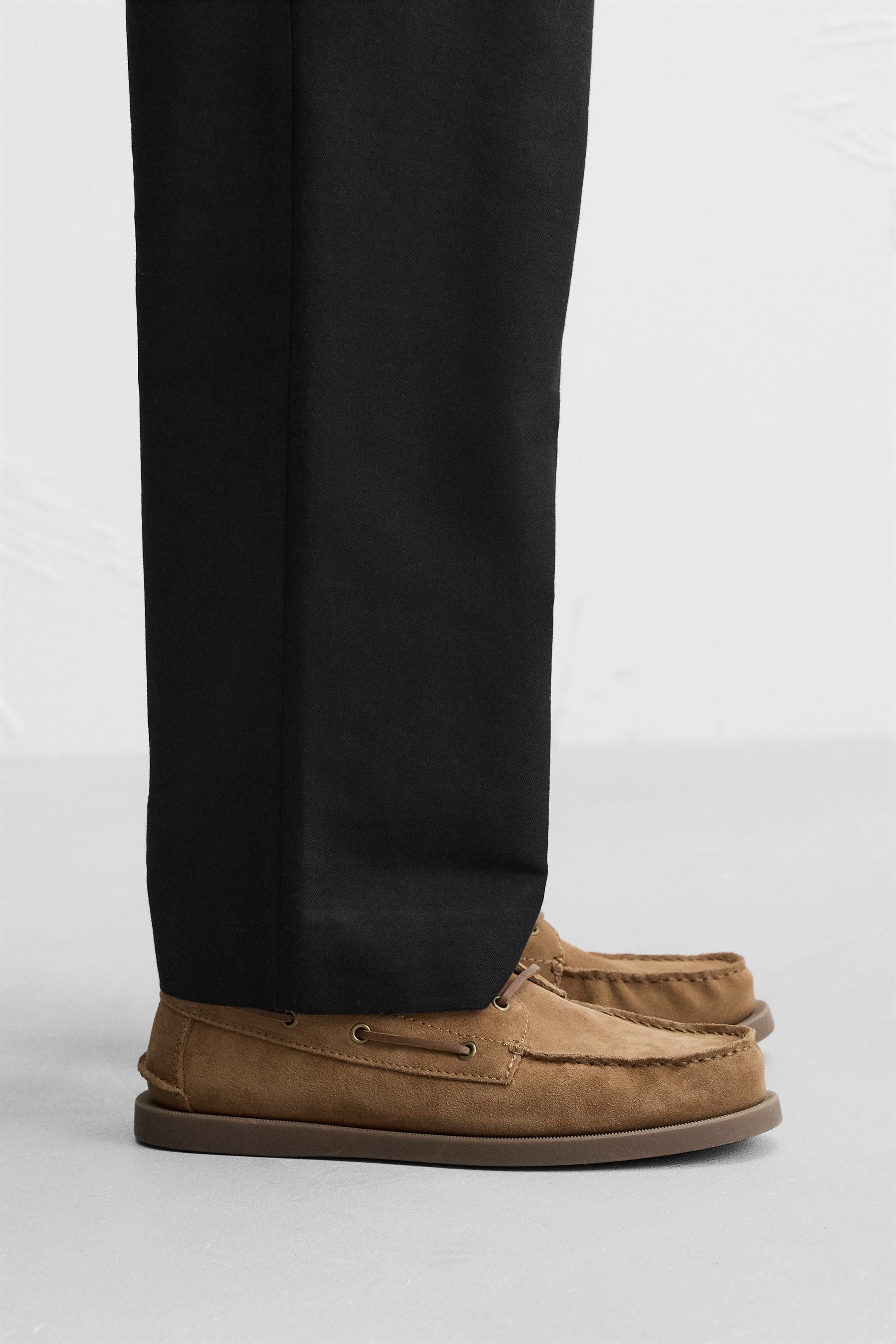 レザーデッキシューズ - ベージュ | ZARA Japan / 日本 レザーデッキシューズ - ベージュ | ZARA Japan / 日本