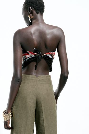 RUSTIC STRAIGHT-LEG TROUSERS - Khaki by Zara - Image 5