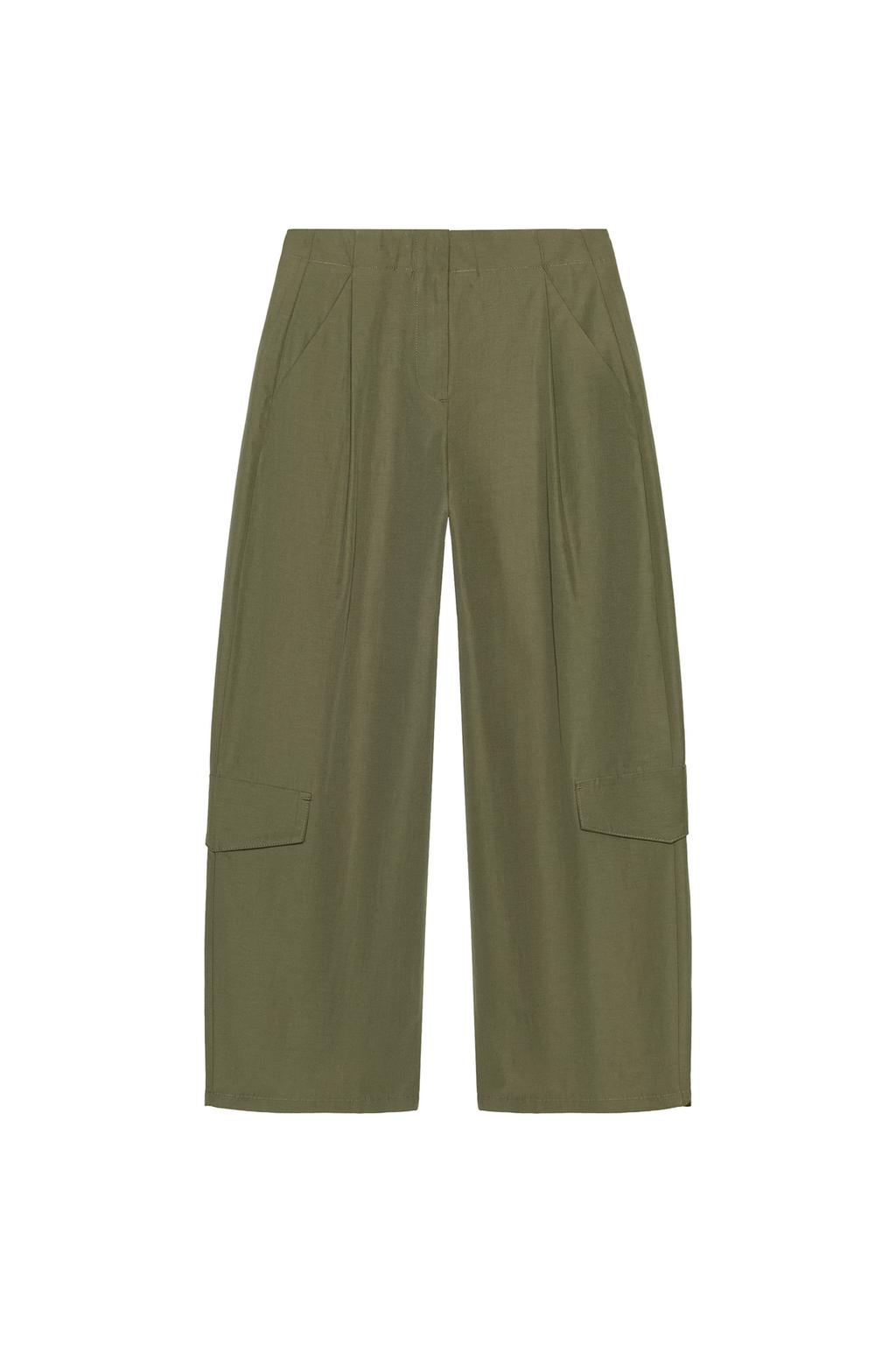 PLEATED PANTS WITH BACK BELT LOOP - image 3