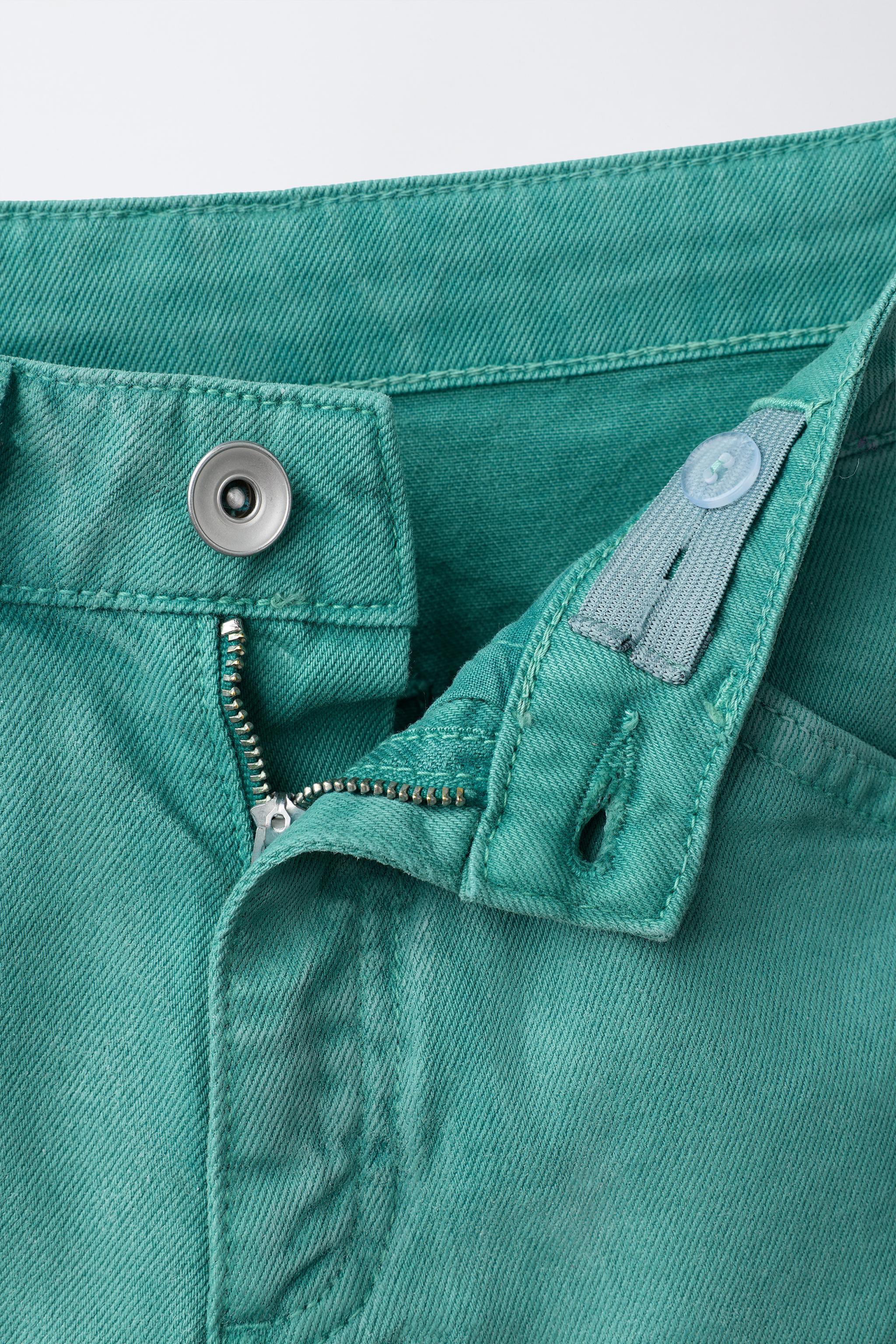 Детские джинсы Zara WAXED EFFECT CARPENTER PANTS — фото 3