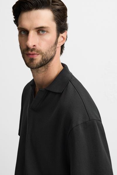 GEOMETRİK JAKARLI POLO T-SHIRT_4