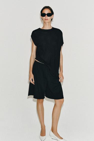 JERSEY ASIMÉTRICO PUNTO - Negro de Zara