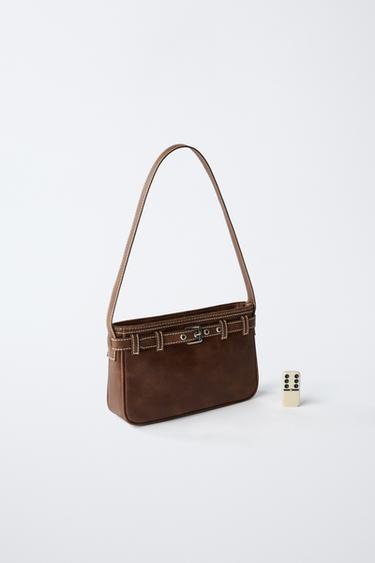 BUCKLE SHOULDER BAG - Brown by Zara - Image 5