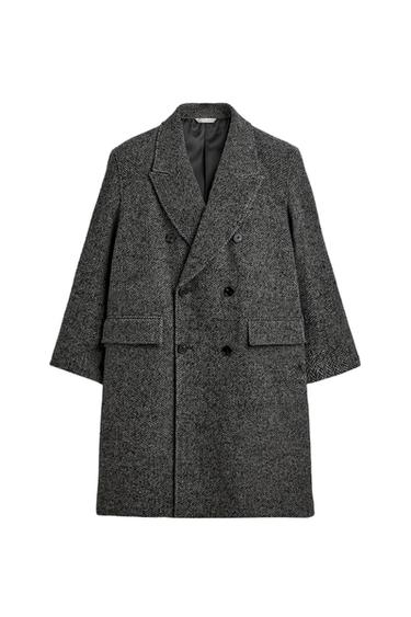 HERRINGBONE WOOL COAT