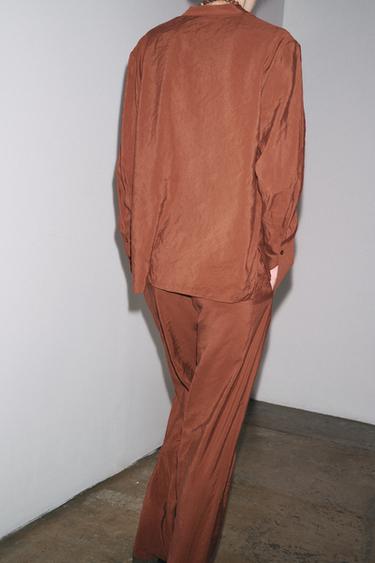 CHEMISE FLUIDE ZW COLLECTION - Caramel de Zara - Image 2