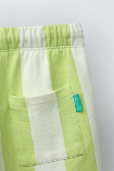 STRIPED BERMUDA SHORTS - Lime by Zara - Image 3
