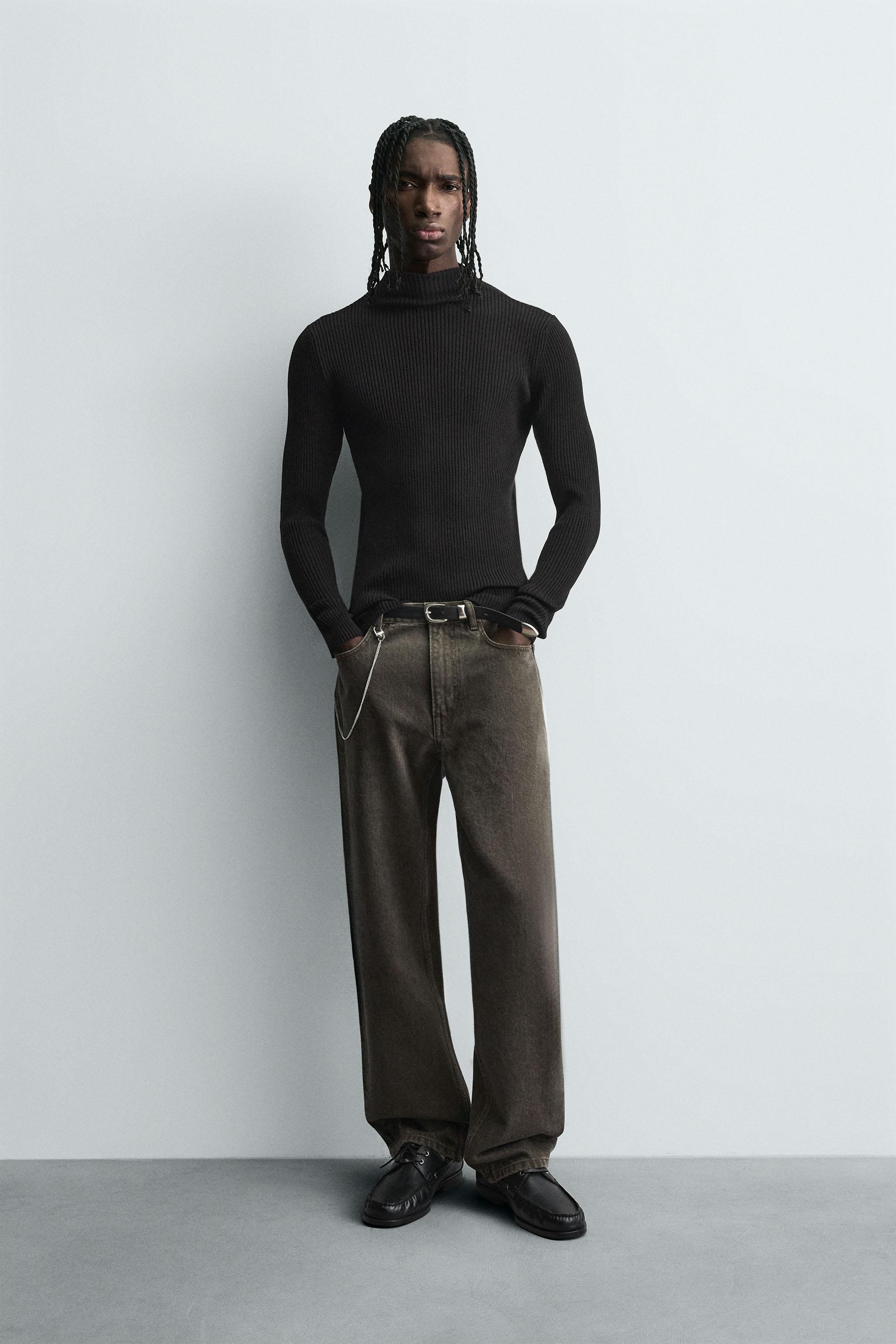 RIB MOCK NECK JUMPER - Black | ZARA United States