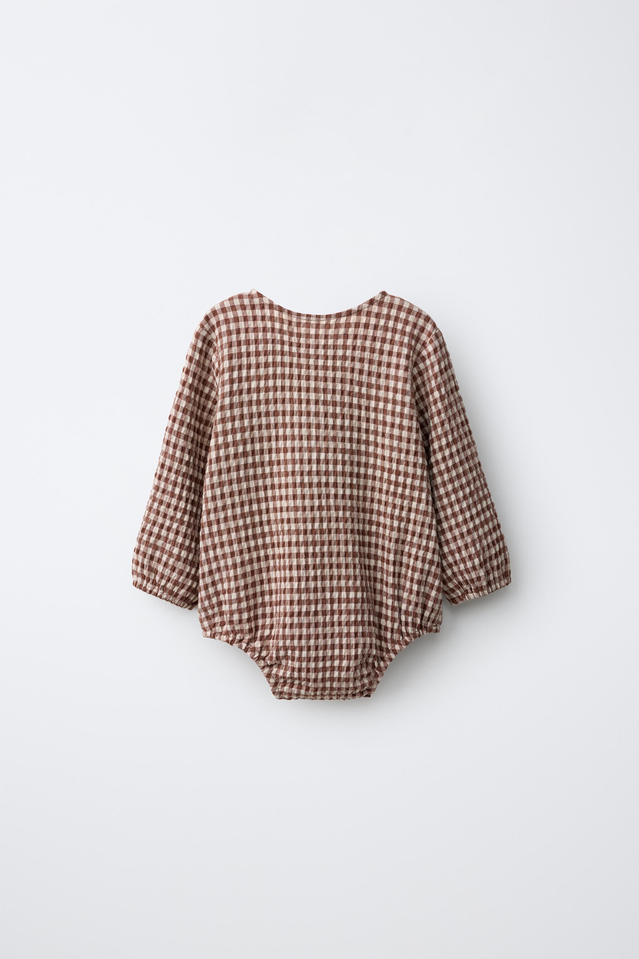 GINGHAM TEXTURE BODYSUIT