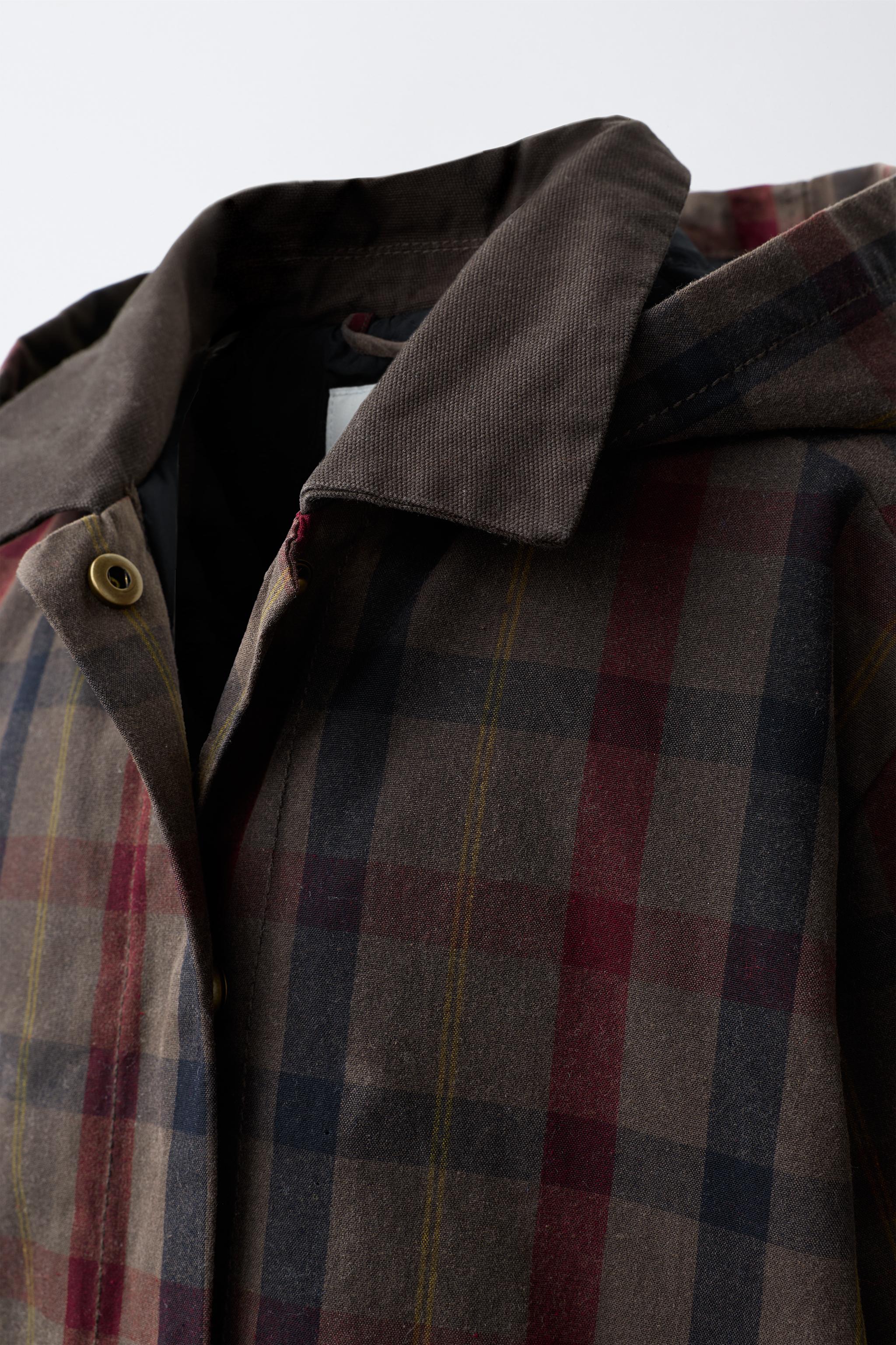 PLAID WAXED JACKET