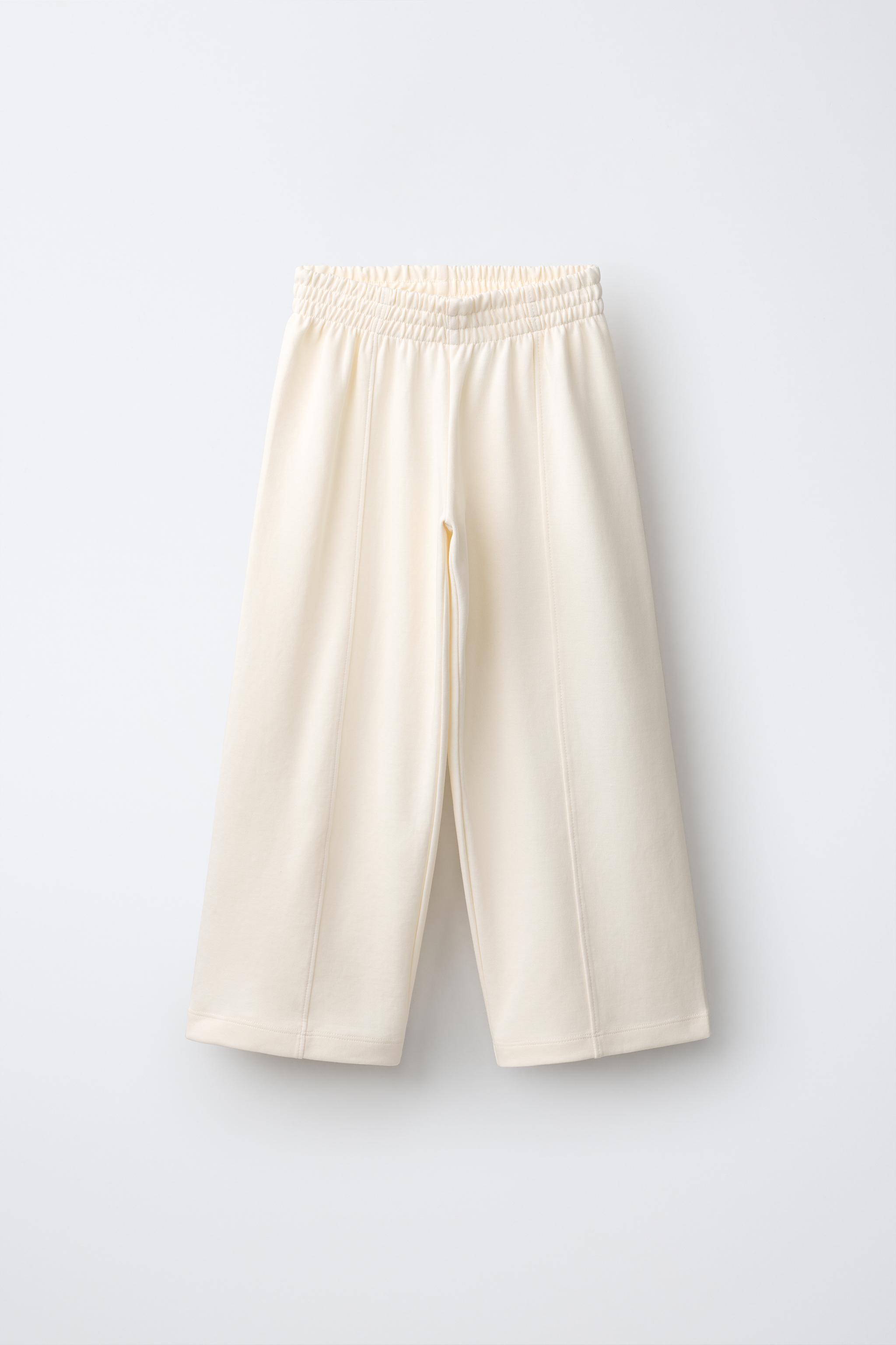 INTERLOCK WIDE LEG PANTS - Blue | ZARA United States