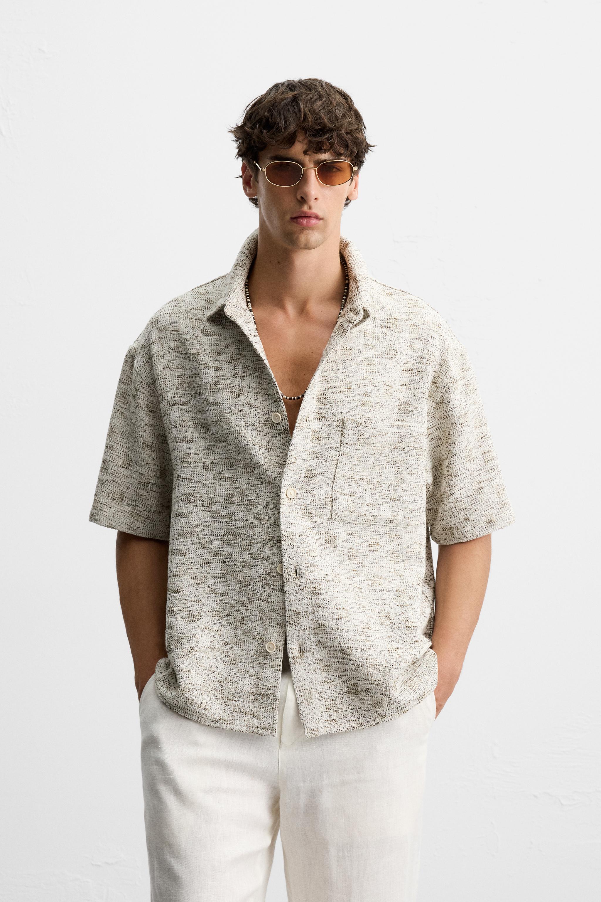テクスチャーシャツジャケット SALE - メンズウェア シャツジャケット | ブレザー | ZARA 日本