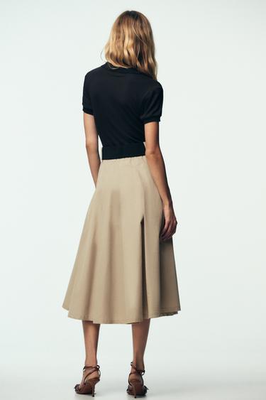 BELTED COMBINATION DRESS - Sand / Black by Zara - Image 5