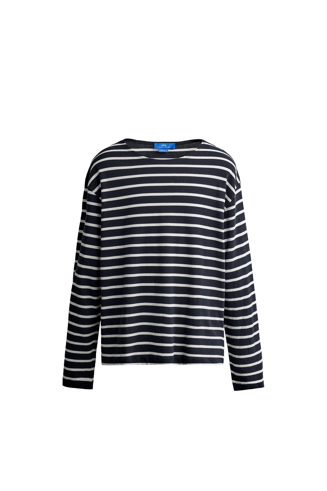 Футболка в полоску из жаккардовой ткани AARON LEVINE X ZARA