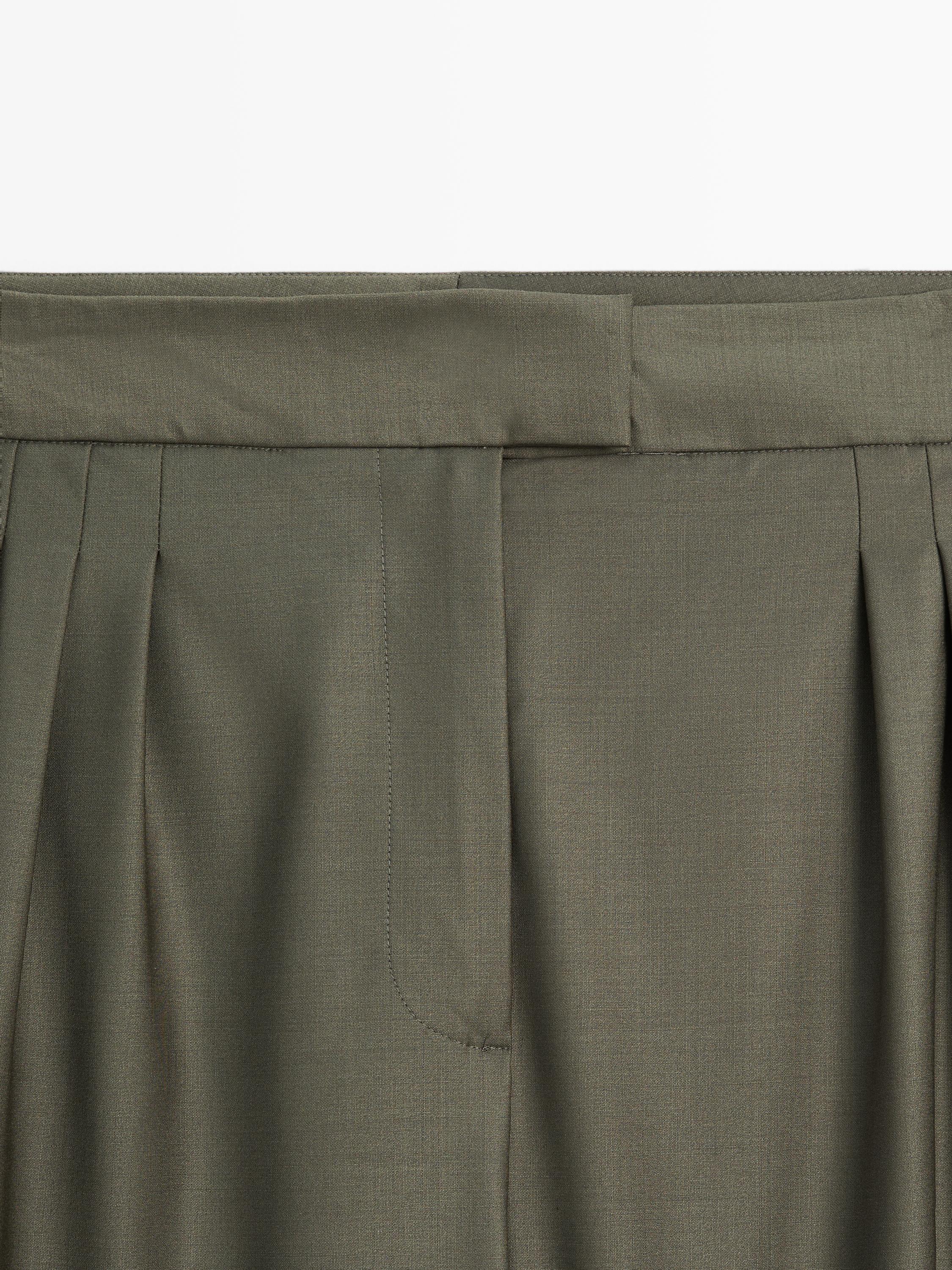 Darted wool blend trousers - STUDIO