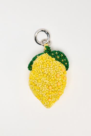 BEADED FRUIT CHARM - Yellow by Zara