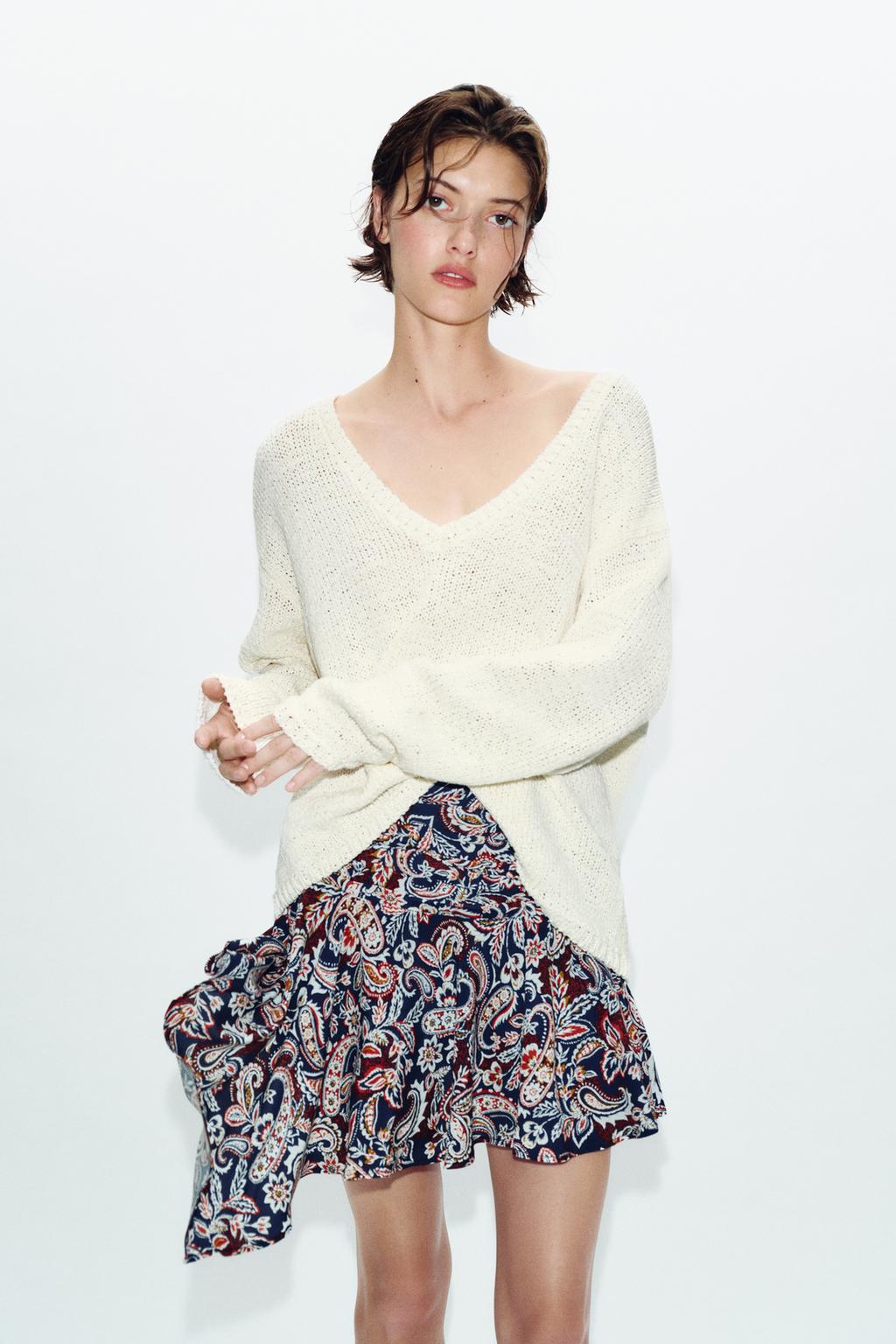 ASYMMETRIC PRINTED SKORT