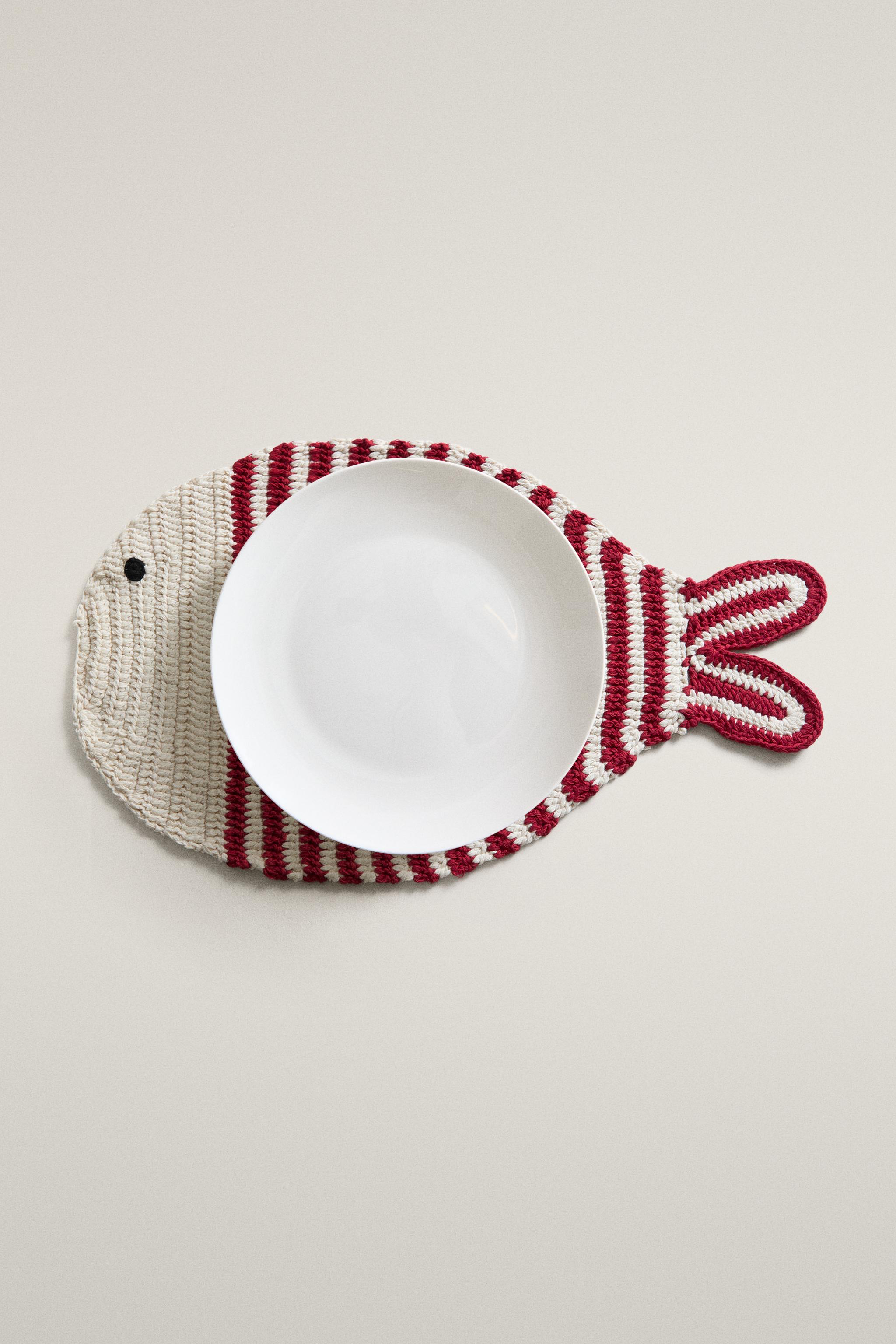 SET DE TABLE POISSON CROCHET